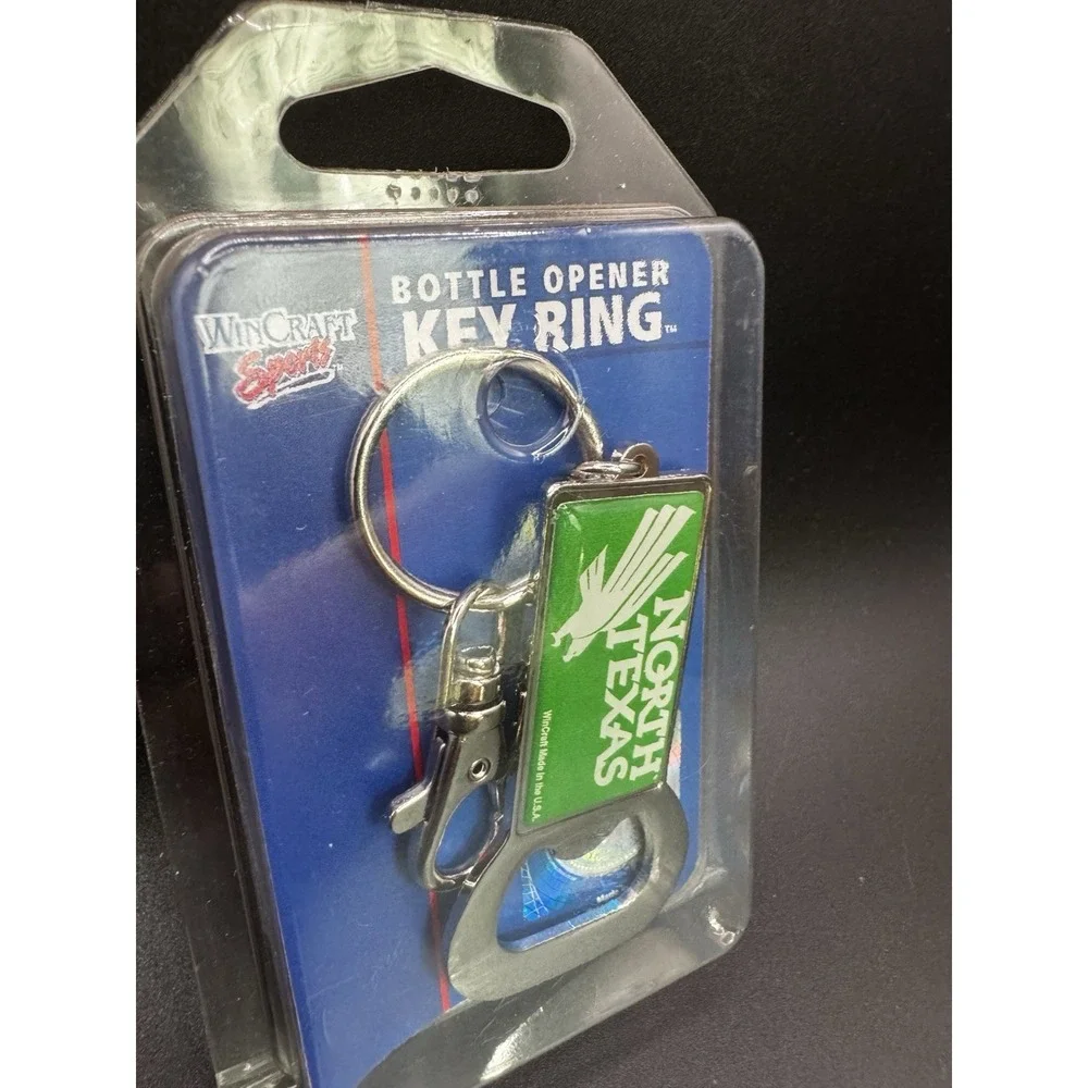 North Texas Bottle Opener Key Ring - NIB